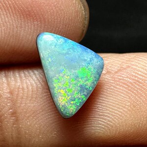 Australian Opal Doublet Cabochon: Coober Pedy Rainbow Fire Stone, 2.30 Carat
