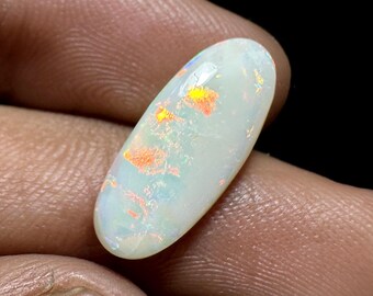 Coober Pedy Opal Gemstone: 3.10 ct Oval Australian Opal, Multi-Color