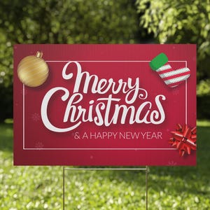 Merry Christmas Yard Sign, Holiday Decor, Christmas Decoration, Outdoor Sign, Festive Lawn Art