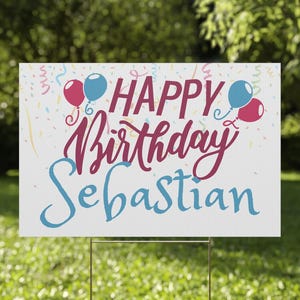 Personalized Birthday Yard Sign, Custom Festive Outdoor Decor, Customizable Birthday Party Sign, Celebration Yard Decoration