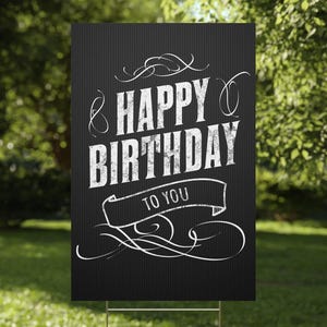 Happy Birthday Plastic Yard Sign, Outdoor Birthday Decor, Yard Birthday Sign, Party Decorations, Garden Signage