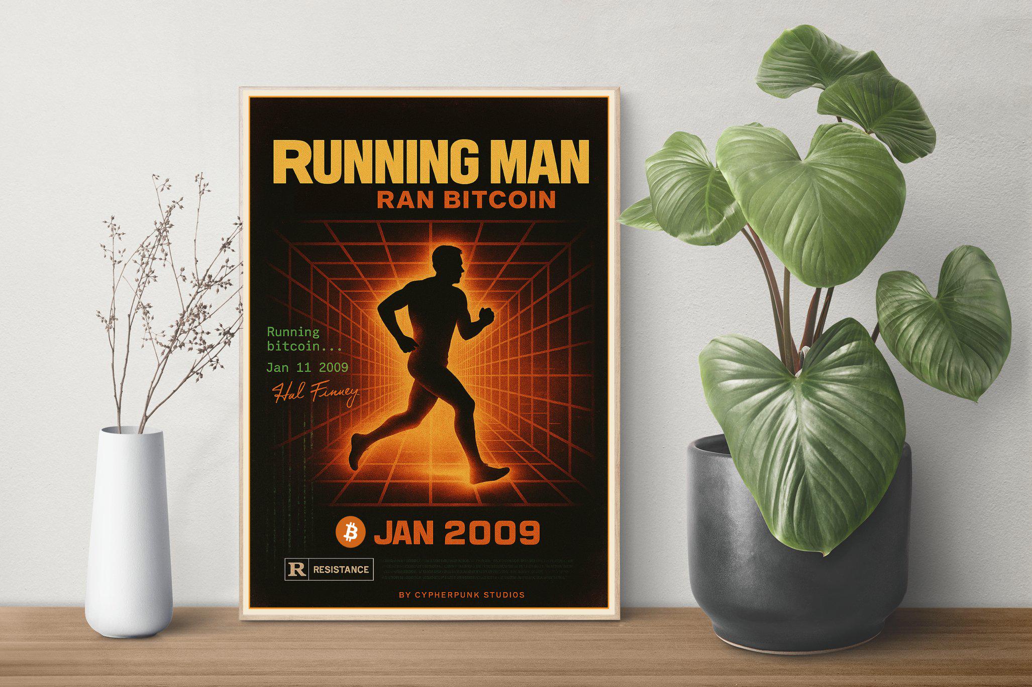 Bitcoin Hero アートプリント：Hal Finney トリビュート - レトロ暗号ポスター（デジタルダウンロード） - Etsy 日本