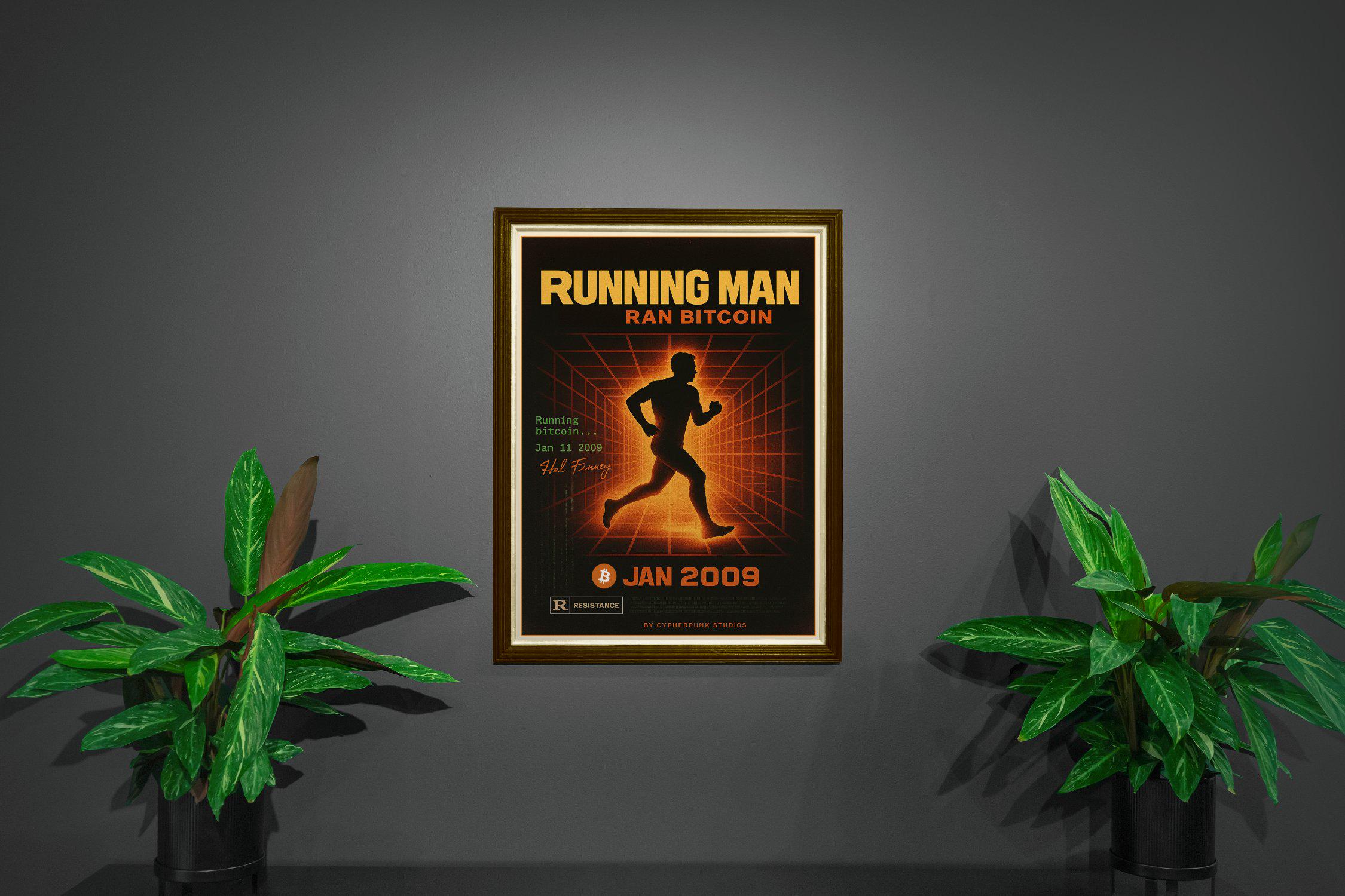 Bitcoin Hero アートプリント：Hal Finney トリビュート - レトロ暗号ポスター（デジタルダウンロード）