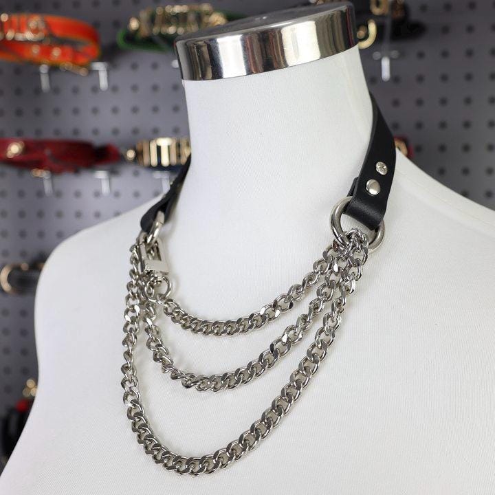 Eigso Collana Gotica Choker In Velluto Nero Con Strass E Ciondolo Stella, Unisex, 60 Cm