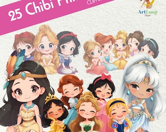 25 cliparts princesse, petite princesse, princesse de dessins animés, clipart de conte de fées, princesse de conte de fées, clipart fée, png princesse, conte de fées