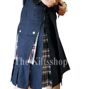 Scottish Utility Kilt Hybrid Custom Made Premium Kilt For Men - 40 Colors - Cargo Pockets Kilt - Scottish Kilt - Tartan Kilt - Cotton Kilt