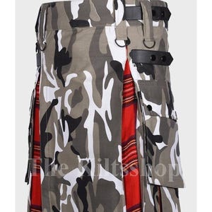 Scottish Utility Kilt Hybrid Custom Made Premium Kilt For Men - 40 Colors - Cargo Pockets Kilt - Handmade Kilt - Scottish Kilt - Camo kilt