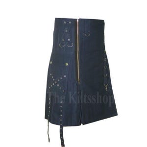 Premium - Scottish Utility Cotton Kilt For Men - Size 30 to 62 - Various Colors - Tactical Duty Kilt - Scottish Utility Kilt - Blue Kilt