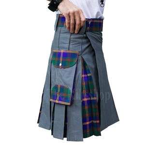 Scottish Utility Kilt Hybrid Custom Made Premium Kilt For Men - 40 Colors - Cargo Pockets Kilt - Cargo Kilt -  Scottish Kilt - Tartan kilt