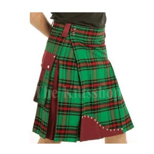 Scottish Utility Kilt Hybrid Custom Made Premium Kilt For Men - 40 Colors - Cargo Pockets Kilt - Kilt For Him - Hybrid Utility  Tartan Kilt