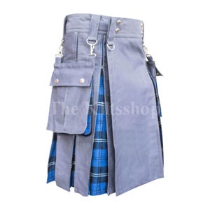Scottish Utility Kilt Hybrid Custom Made Premium Kilt For Men - 40 Colors - Cargo Pockets Kilt - Kilt For Him - Tartan Hybrid Style Kilt