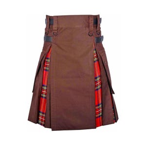 Scottish Utility Kilt Hybrid Custom Made Premium Kilt For Men - 40 Colors - Cargo Pockets Kilt - Handmade Kilt - Scottish Kilt - Tartan kilt