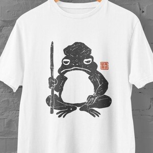 Japanese Animal Tee – Unimpressed Matsumoto Hoji Style Frog | Funny Japanese Animal Tee | Frog Lover Gift | Quirky Frog Aesthetic