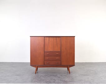 Mid-Century Danish Teak Highboard, 1960s.