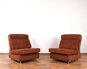 Mid-Century Italian Lounge Chairs, 1970s, Set of 2