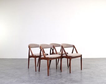 Mid-Century Teak Chairs Model 31 by Kai Kristiansen for Schou Andersen, 1960s, Set of 4