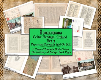 Irish Pages and Postcards Set 2 - Celtic Heritage: Ireland Digital Add On Kit