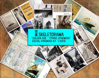 RMS Titanic - Golden Age of Ocean Liners Digital Ephemera Kit
