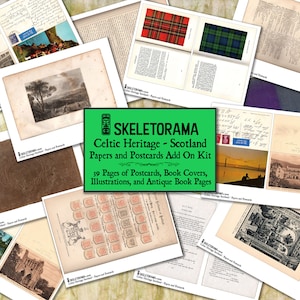 Páginas e cartões postais escoceses - Celtic Heritage: Scotland Digital Add On Kit