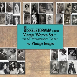 Descarga digital - Conjunto de mujeres vintage 1