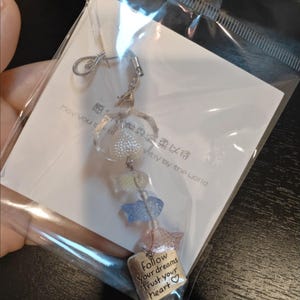 Pingente de sino de vento, corrente de celular com sino de vento, bolsa CCD, pingente de contas coloridas, cartão de câmera, decoração de livro, pingente de bolsa com contas DIY