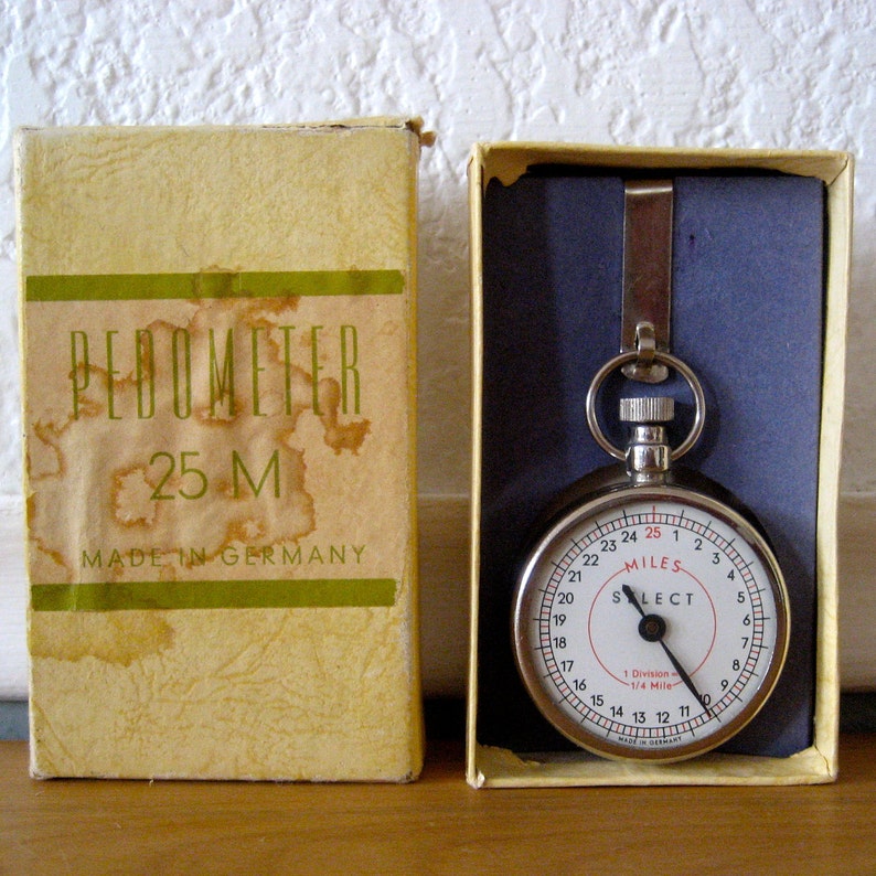 Vintage Pedometer German Made Select Battery Free Etsy