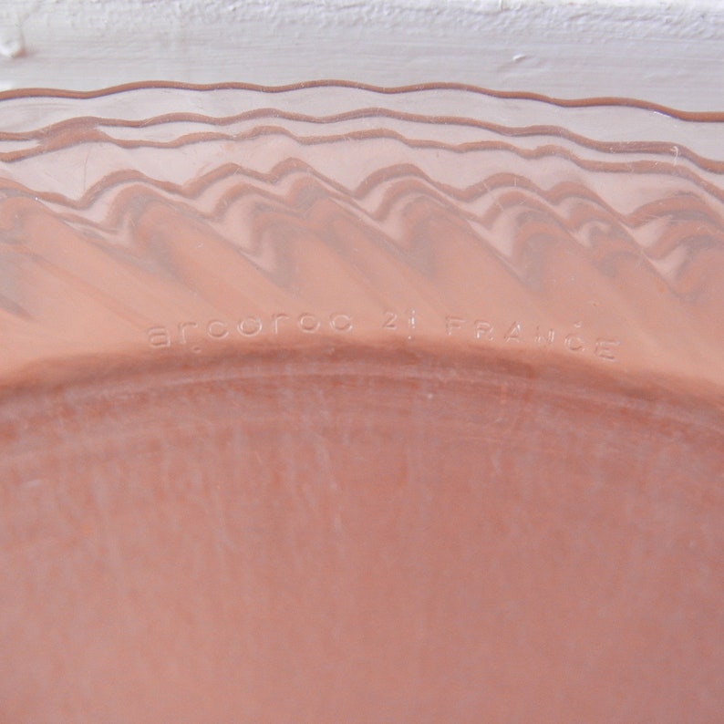 Vintage Pink Glass Plates Arcoroc France Set of 17 Plates Etsy