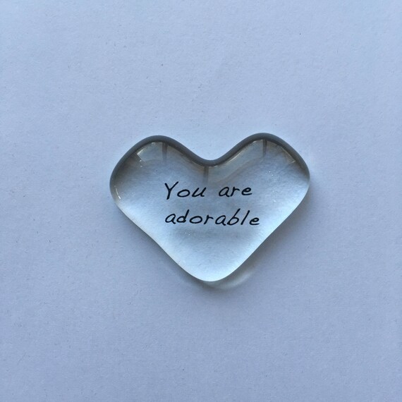 Pocket Token Valentine/'s Day Gift Handstamped Heart Token I Love You More Keepsake Gift Heart Shaped Gift Gift for Her