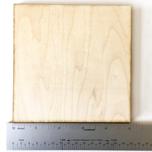 Unfinished Wood Squares 5 inch Set of 5, wood square, Holiday Craft supplies, laser cut wood, wood shape image 5