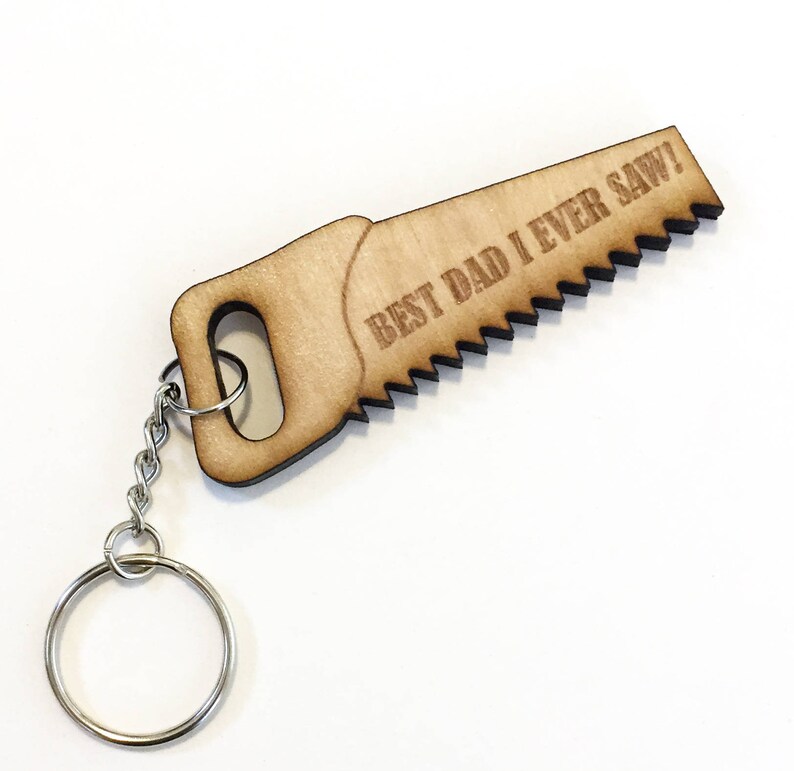 Best Dad I Ever Saw Keychain Father's Day Keychain Best Etsy