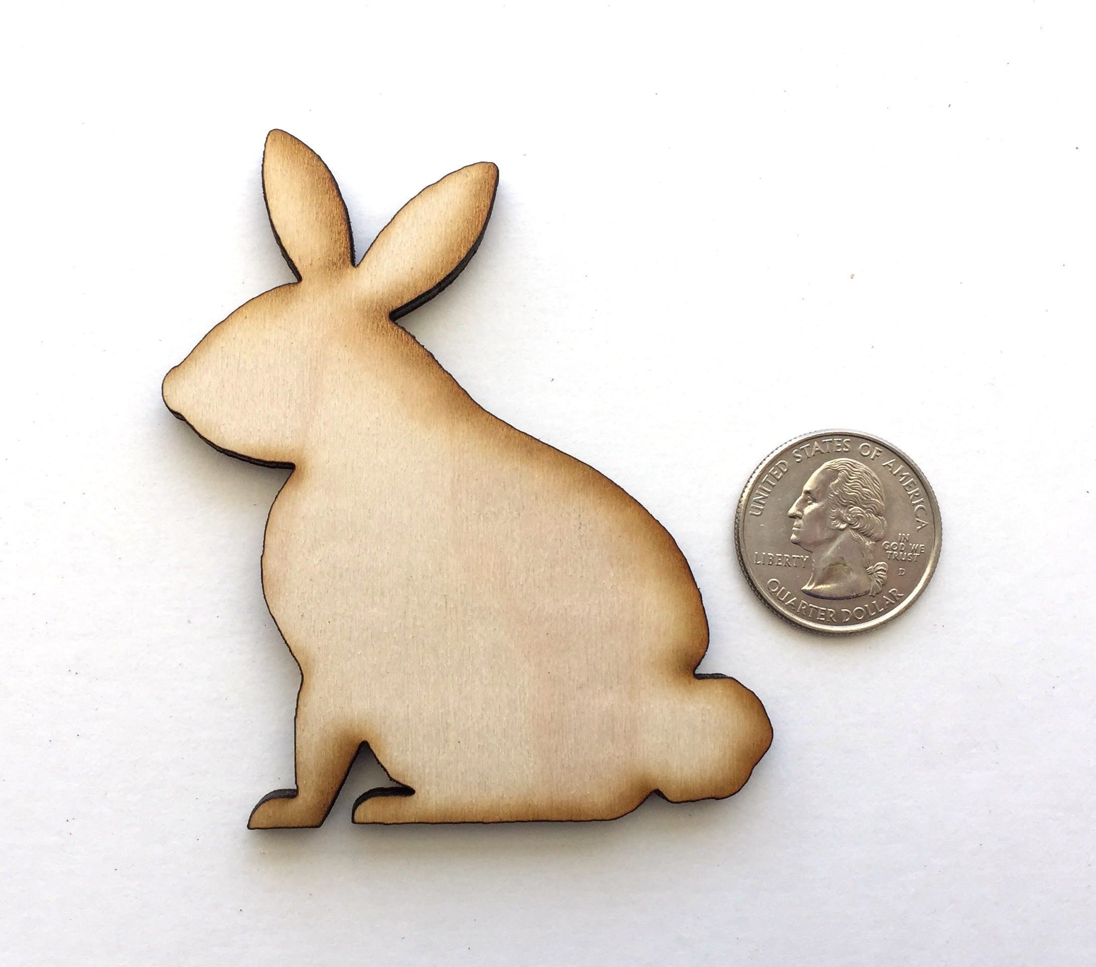 Unfinished Wood Rabbits Set of 5 Easter Rabbit Bunny Cutout Etsy
