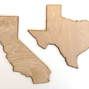 Wood State Cut Out, United States wood cut outs, Unites States laser cut out, home decor, wall decor, door hanger, USA, State pride