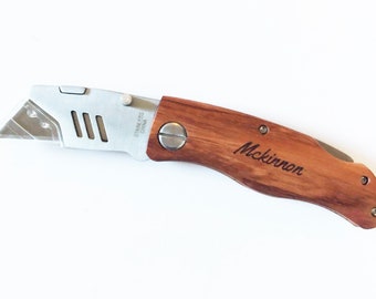 Laser Engraved Knife for best man Custom Box Cutter, Multi Purpose Tool Men's Gift Dad husband boyfriend toolbox Groomsmen Gift with name