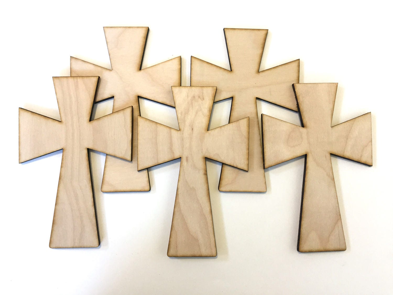 10pcs Wooden Cross Ornaments Wooden Cross Catholic Wood Crosses for Crafts