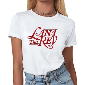 Lana Del Rey LDR singer retro vintage aesthetic red text T-Shirt music festival concert fan merch gift idea Unisex Adults top