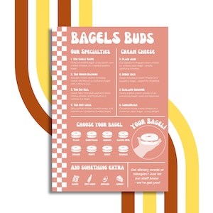 Modern Editable Canva Menu Template for Cafe Coffee Shop Brunch Restaurant Digital Download Printable DIY Menu Design Instant Access Easy