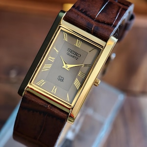 Vintage Seiko tank Credor 腕時計 y2k 箱付き Seiko Credor Tank - Etsy