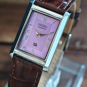 Seiko Tank Purple Dial - Etsy