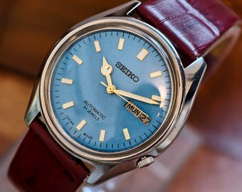 【超希少】SEIKO5 6309A AUTOMATIC 腕時計 ダークブルー 超希少】SEIKO5 6309A AUTOMATIC 腕時計 ダークブルー | Over