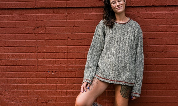 1990s Gray Polo Sport Sweater
