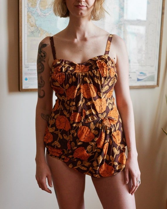 1950s Carol Brent Floral Playsuit/Romper