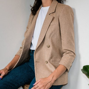 1970s John Meyer Petite Patterned Blazer