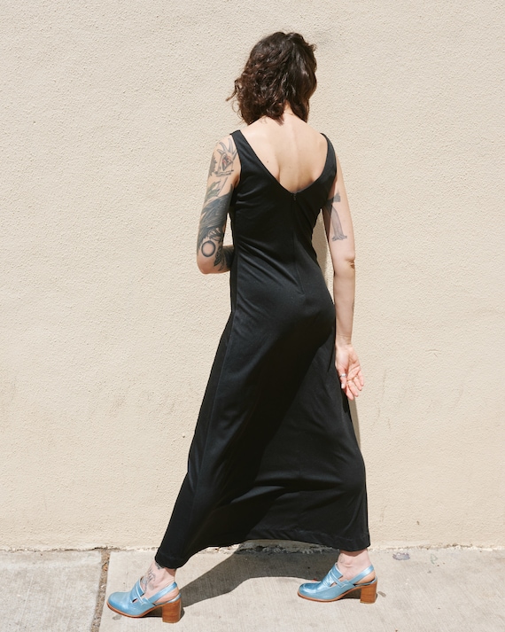 1970s Chic Black Maxi Dress - image 2