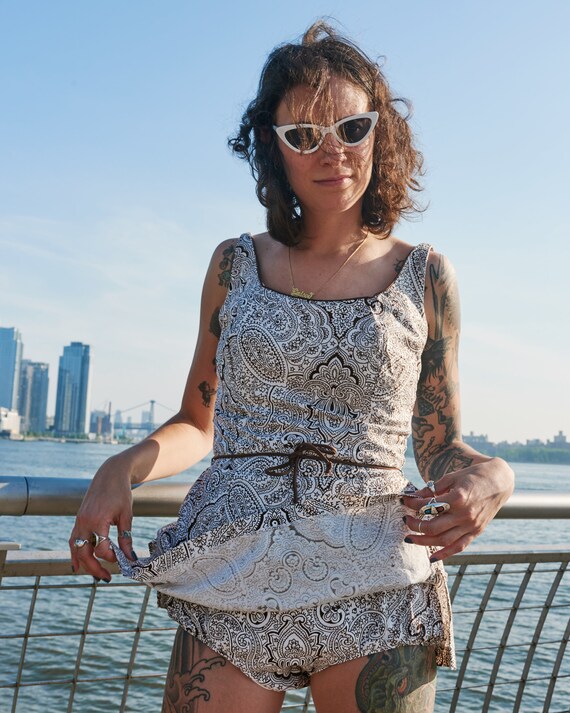 1950's Cole of California Cotton Paisley Playsuit/