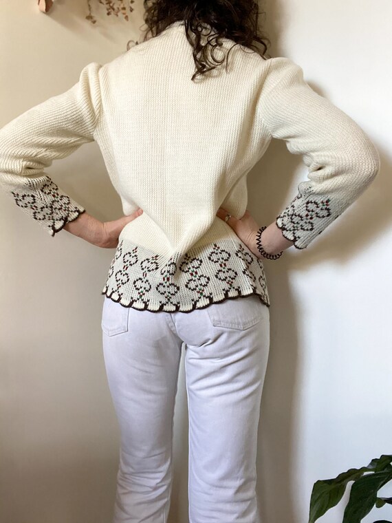 1950's Cream Cardigan, by Marvin USA - image 5