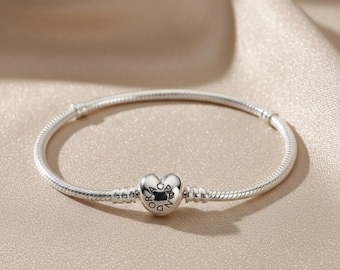 Pandora Sterling Silver 925 Bracelet – Heart Clasp – Includes Pandora Black Pouch
