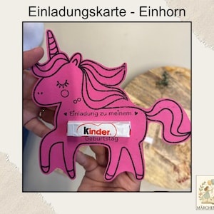 Unicorn as a children&#39;s birthday invitation card A4 PDF print template | Children&#39;s invitation | Unicorn birthday invitation craft template
