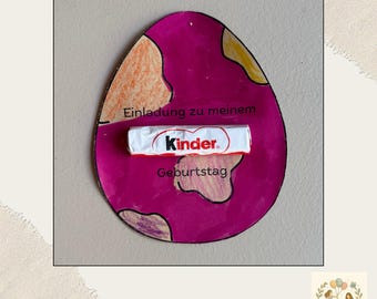 Dinosaurier als Einladungskarte Kindergeburtstag A4 PDF Druckvorlage | Einladung Kinder | Bastelvorlage Geburtstagseinladung Dino