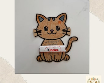 Convite de aniversário infantil com tema de gato, modelo imprimível em PDF tamanho A4 | Convite infantil | Modelo de convite de aniversário com tema de gato para fazer você mesmo