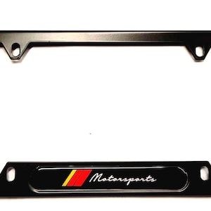 Classic Retro TRD Color Motorsport License Plate Frame Cover For Toyota  Stainless Steel